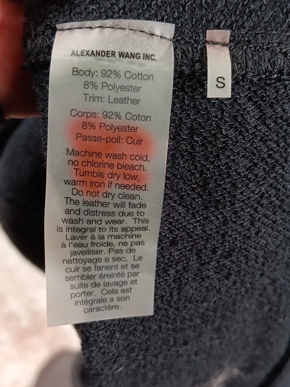 Alexander Wang Black Hoodie Poncho Pullover Cape Womens Size Small - Picture 12 of 12